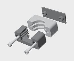 Pin 4: black Pin 5: grey ZBM 310 Clamp for wall-mounting the ETS 38X (materials: