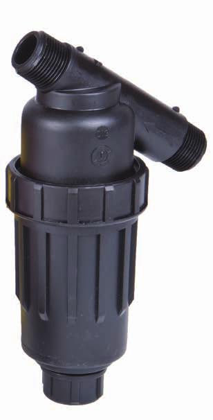 F (54 C) MNPT Inlet and Outlet Flow rates up to 18 GPM (4m 3 /h) Size Surface Area & Flow Rate Filtration