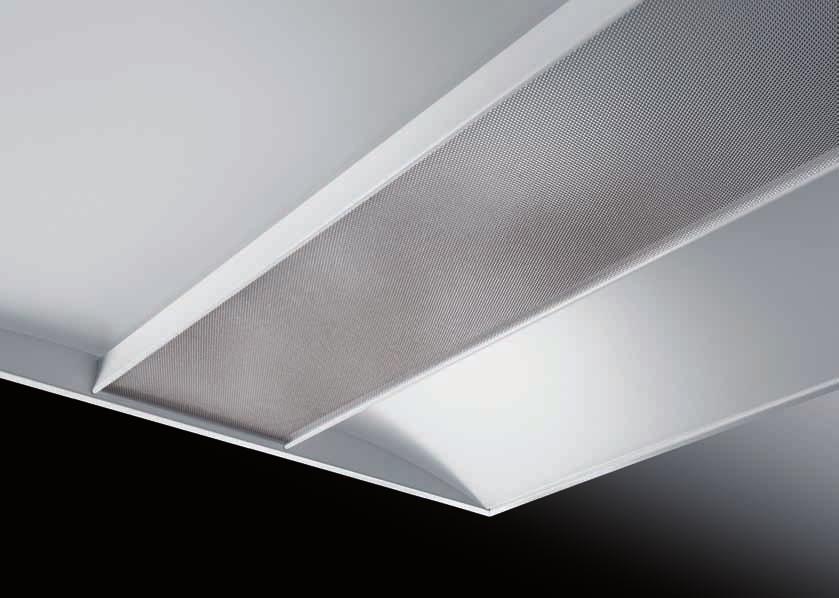 OFFICELYTE LOW PROFILE LED 650 C Super effi cient LED modular luminaire incorporating cutting edge LED chip technology High Effi ciency and High Output solutions providing the optimum energy effi