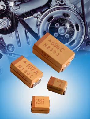 TAJ low profile solid tantalum chip capacitors are designed for boards with limited height. The capacitors are available in maximum height of 1.0, 1.2, 1.5 and 2.0mm.