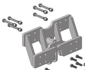 Nut, 3/4 (5) Integrated weight bracket for existing weights (if required) 790528 - Main Frame Hook (1) 117145 - Wear Bushing (2) 790575 - Main Frame (1) PREVIOUS FRONT FRAME BRACKET 780481 - Front
