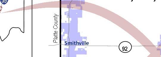 Platte County Smithville 169 435 Kansas City 92 Study Area 35 KEARNEY 69 Excelsior Springs Ray County 152 Liberty Gladstone 291 Jackson County 435 N Independence Approx. 4 mi.