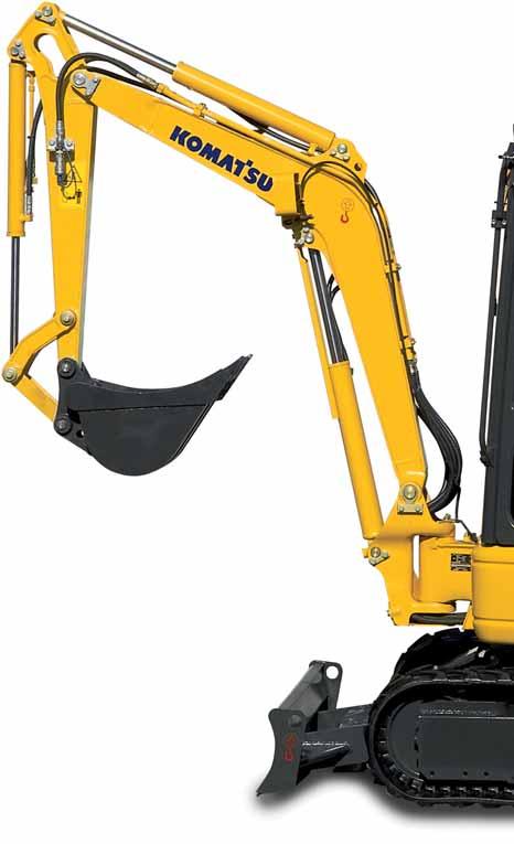 M INI-EXCAVATOR WALK-AROUND Tradition and Innovation The new compact mini-excavator is the product of the competence and the technology that KOMATSU has been acquiring for over the past eighty years.