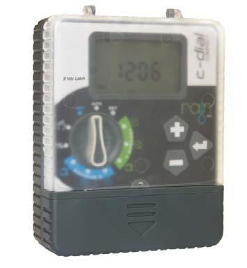 OFF P R O G R A M AUTO B SET PROFESSIONAL IRRIGATION SYSTEMS C-DIAL 9 VDC INDOOR Controller BATTERY CONTROLLER C-DIAL is a new and unique electronic controller 4-6 station indoor for residential