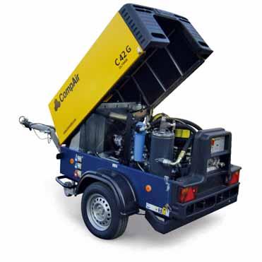 C35-10 C50 3.5 5.0 m 3 / min Product range DLT 0408 The highly successful CompAir range C35-10 C50 is driven by very quiet-running, water-cooled Yanmar 4TNV88BKCP 4-cylinder diesel engines.