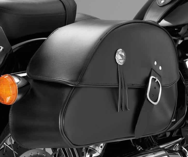 HONDA GENUINE ACCESSORIES PAGE 2 OF 4 6 7 6 Leather Saddlebag Set (18L) A set of two heavy-duty black