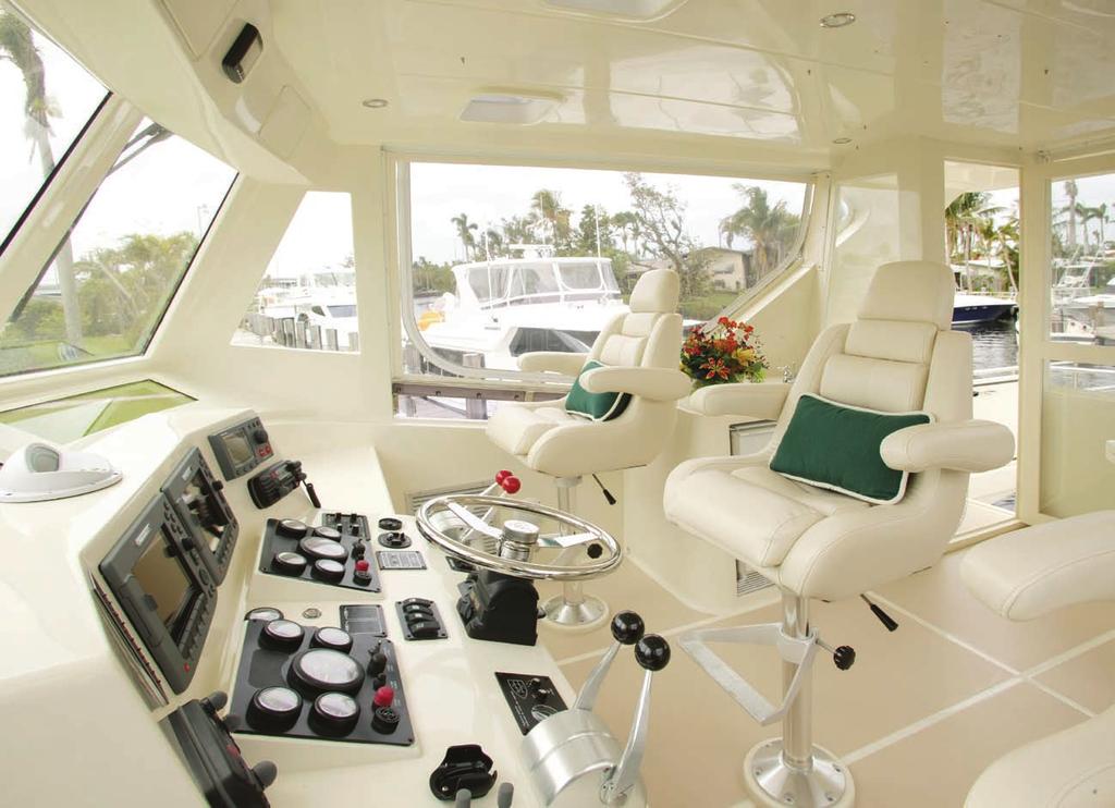 Room and a view - The Flybridge The Flybridge on the 560 Sedan is spacious and extremely well thought-out.