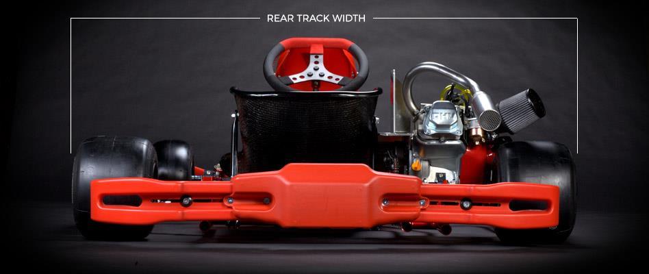 REAR TRACK WIDTH Rear track width is described as the measurement of the rear width, from the outside edge of the LR wheel to the outside edge of the RR wheel.