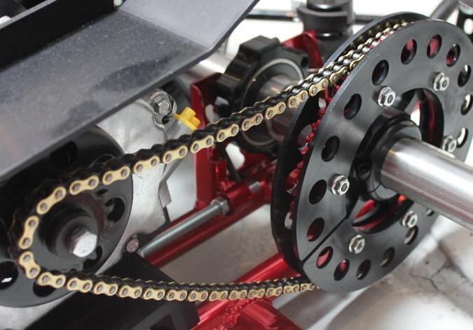 Ensure front and rear sprockets are aligned for a smooth chain.