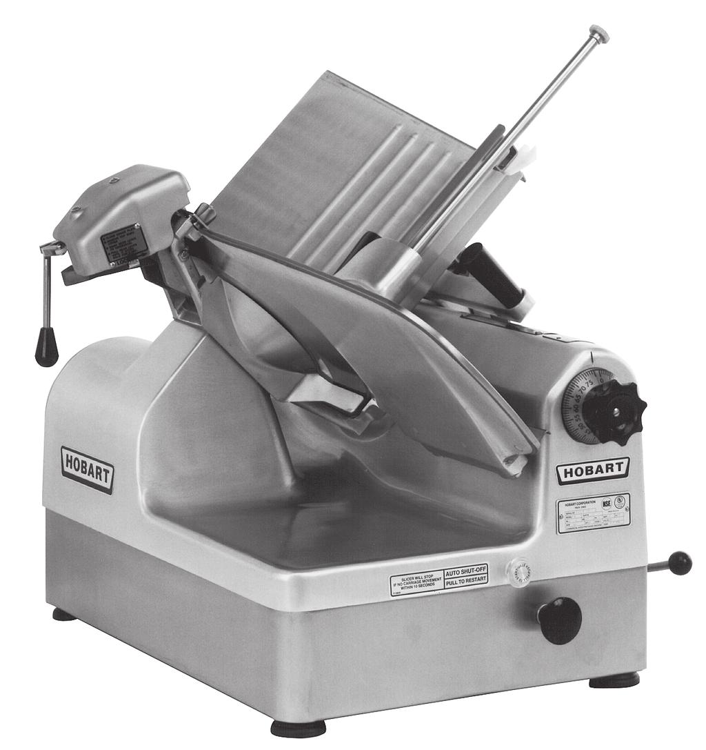 CATALOG OF REPLACEMENT PARTS SLICERS (INCLUDES MOTOR PARTS) 1812 ML-104550 1912 ML-104552 THIS MANUAL REPLACES AND SHOULD BE USED INSTEAD OF FORM 18652 PRIOR ML S COVERED
