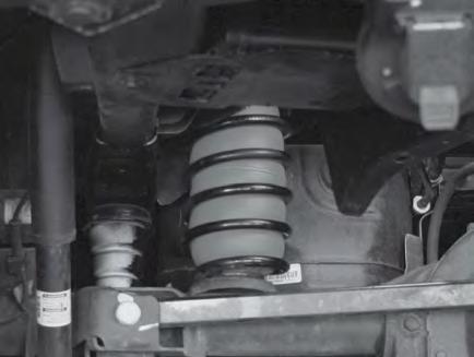 4. Even though it may be perceived that the air spring cylinders work by pushing up and down on the upper and lower spring seats (they also do this), the lifting or supporting of the vehicle actually