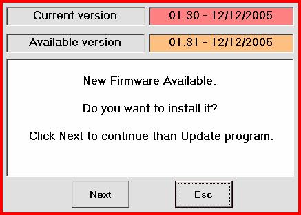 8 UPDATE and software compatibility When connected, a compatibility test between software and firmware could display an update