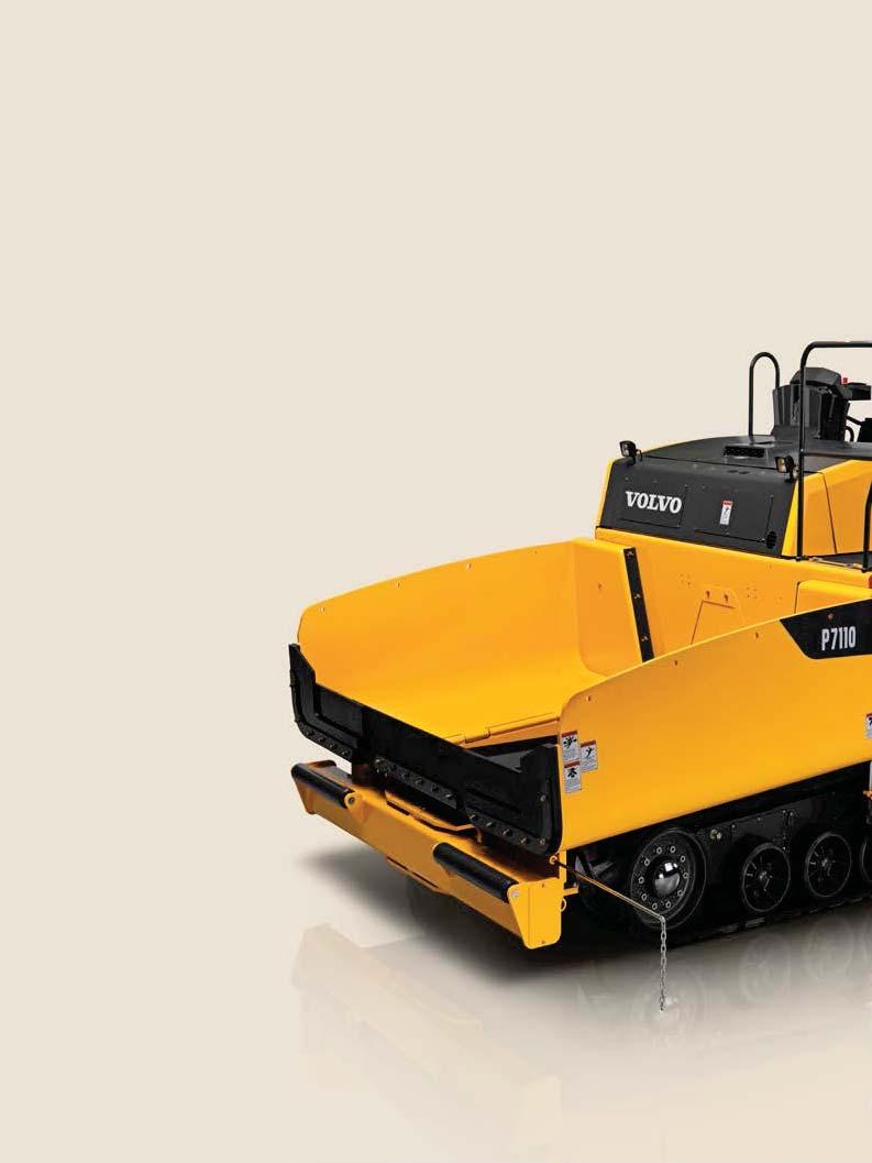P7110 tracked paver. Range of screeds Volvo offers a range of extendable, front and rear mounted screeds for increased versatility.