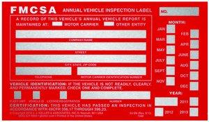 Annual Federal Inspection Required on all vehicles with GVWR great than 10,000lbs in commerce in NC.