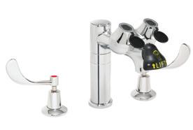 8l/min @ 30 psi flow rate. SEF-1801 $749.00 Widespread faucet combines an independently operated eyewash and faucet.