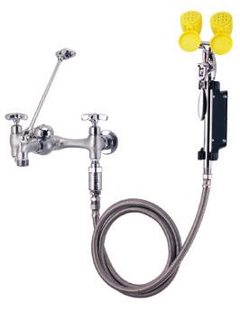 Eyewash attaches to the faucet s cold water inlet. SE-4000 SE-4300 $ 272.00 Portable 20 gallon Gravityflo gravity fed eyewash station. Activated by pull strap for hands free operation.