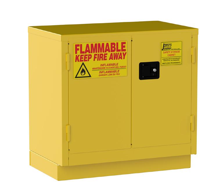 Safety Cabinets - Under Counter or Fume Hood - 35 High BT, BK - Store Flammable Items Under Counter, Designed for Laboratory Use Model BT22 shown Model BK All welded double wall 8 gauge construction