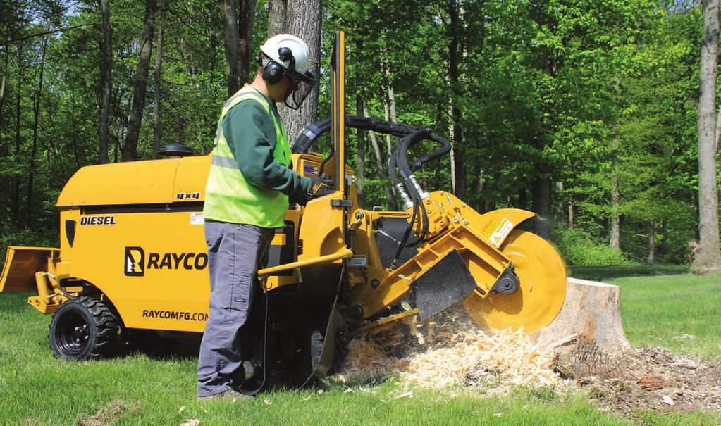 X-SERIES STUMP CUTTERS TOW-BEHIND STUMP CUTTERS Shown: RG70X Shown: RG100DXH Hydrostatic Cutter Wheel Drive with QuickStop Rayco s