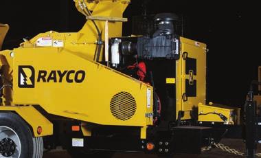 The chipper throat is 24-inches with no neck down behind the feed wheel. Power is supplied by a Cummins 160 hp diesel engine* and Rayco s Versa-Feed automatic feed control ensures optimum performance.