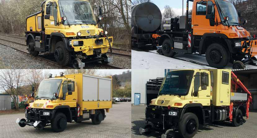 Shunting vehicles with towing capacity up to 1000 t The Unimog is the ideal shunting vehicle for towing load up to 1000t. A special wagon brake system provides fast and safe braking of the wagons.