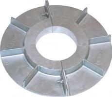 Use of flexible connectors at inlet and outlet is required on fans with isolators.