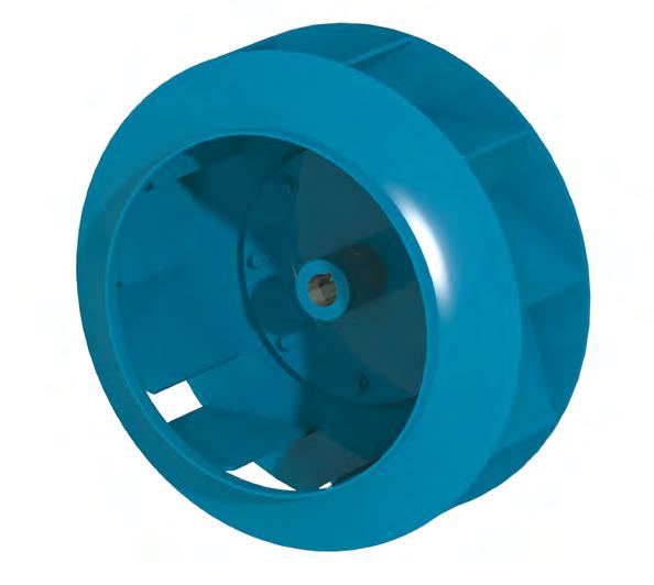CONSTRUCTION EATURES Impeller Construction Type BC impellers are constructed of steel using flat single thickness blades, solid welded to the rim and back plate.