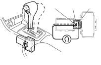 AX20 (A541E) SHIFT LOCK SYSTEM (TMMK Made) 1 (KLS+) 2 (E) 3. INSPECT KEY INTERLOCK SOLENOID (a) Disconnect the solenoid connector. (b) Using an ohmmeter, measure resistance between terminals.