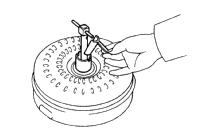 AX30 (A541E) TORQUE CONVERTER CLUTCH AND DRIVE PLATE TORQUE CONVERTER CLUTCH AND DRIVE PLATE INSPECTION AX04001 SST 1. INSPECT ONEWAY CLUTCH (a) Install SST into the inner race of the oneway clutch.