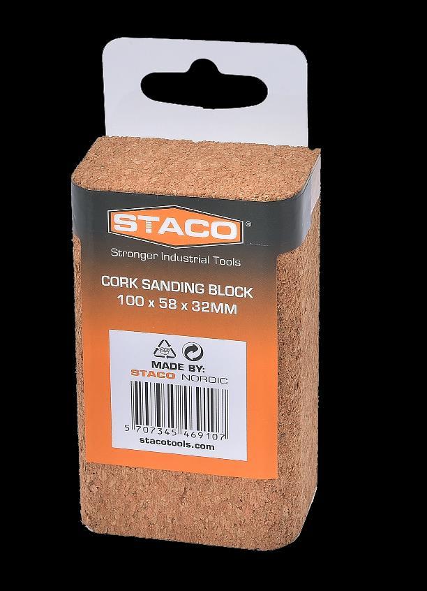 Cork Sanding Block 46910 STACO cork sanding