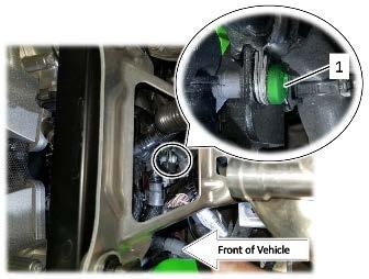 Remove ventilation hose upward from vehicle.