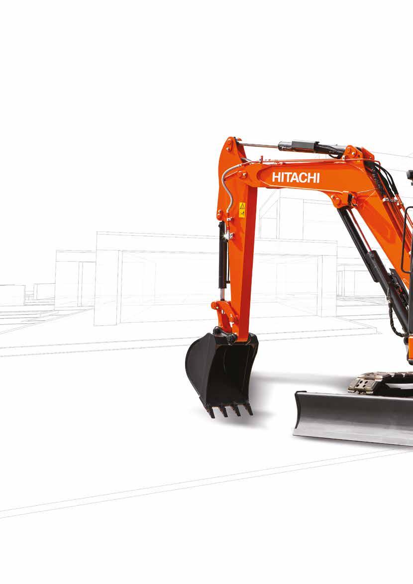 Perfect fit One of the largest Hitachi mini excavators, the ZX65USB-6
