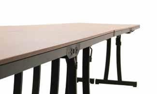 The daisy chain can safely connect up to 8 tables