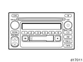 Reference Type 1: AM FM ETR radio/cassette player/ compact disc player (with compact disc auto changer controller) Type 2: AM FM ETR radio/cassette player/ compact disc auto changer Using your audio