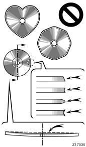 Your automatic changer or compact disc player cannot play special shaped or low quality compact discs such as those shown here. Do not use them as the changer or player could be damaged.