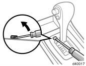 If you cannot shift automatic transmission selector lever CAUTION Use extreme caution when towing vehicles.