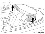 3. Pull out the top boot edge from behind the rear seat
