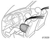 SRS side airbags NOTICE Do not disconnect the battery cables before contacting your Toyota dealer. CAUTION SRS side airbags inflate with considerable force.