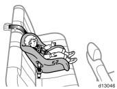 (B) CONVERTIBLE SEAT INSTALLATION A convertible seat is used in forward facing or rear facing position