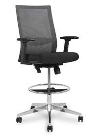 G6 STOOL Grey mesh back Adjustable lumbar support Pneumatic height adjustment Tilt tension adjustment TO BUILD YOUR PART NUMBER Select an option in each category and fill in the corresponding section