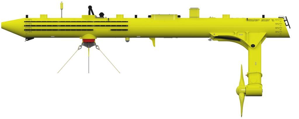 Introduction to the Scotrenewables Tidal Turbine Design Basics: Floating, surface piercing. Low COG.