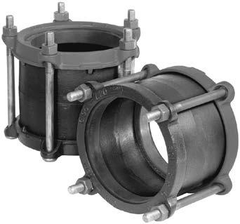 Nom.<br/> Nom.<br/> of<br/> ANSI/NSF Standard 61 see page M-3 Ford Couplings Style FC1 Style FC1 for Cast, Ductile Iron or PVC Pipe Pipe<br/> Number<br/> Prefix Gasket Range 1st.