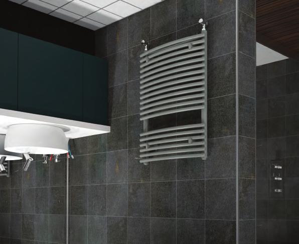 Arno Curved Towel Rail Colour illustrated Dove grey Arno Curved Towel Rail Height Length Henrad Heat emissions Henrad mm mm Code UIN Colour* Watts Btu/hr Price Working pressure: Tested to withstand 6