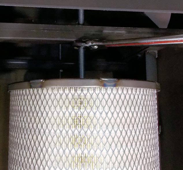Turn off compressed air supply and bleed the dust collector storage tank before performing service or maintenance. Do not operate the dust collector with missing or damaged filters.