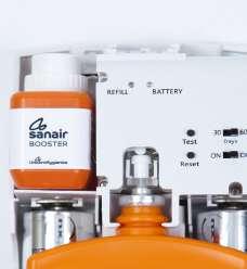 SANAIR OPERATION: 2 IN 1 SYSTEM AIR FRESHENER CLEANER AND DEODORISER Booster Sanair accommodates a special