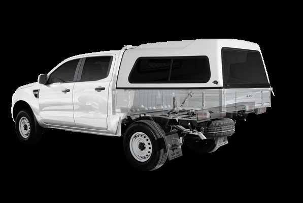 Features - FlexiTraytop canopy Tough built tray canopy Fiberglass body construction Durable textured finish body Colour coding finish available Tinted safety glass windows Interior wired