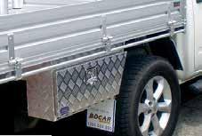 friction between the bed and the door, Rubber sealed tailgate area protects against rust Vehicles Tray storage