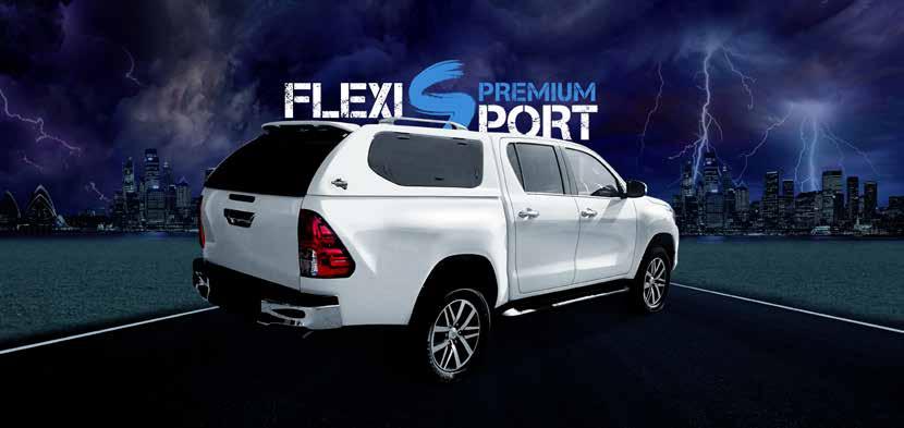 central locking Push button opening side windows FlexiSport Premium canopy The FlexiSport Premium canopy features full central locking to side windows and rear door, along with many other