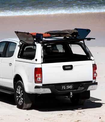 125KG Rhino Racks roof racks and tracks Sliding tinted windows each side* Lift-up tinted windows each side 1 Sliding and 1 Liftup tinted window Side window Front or rear window Fixed pane front
