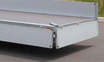 Completely drop-down and removable aluminium panels for versatile loading options.