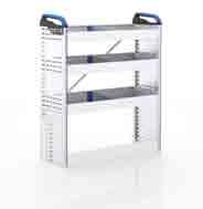 1 shelf with 2 M-BOXXes 1 shelf with 4 S-BOXXes and 1 side S-BOXX 1 shelf with 4 S-BOXXes and 1 wide S-BOXXes 2 shelf trays with mats and dividers 2 drawers with mats and dividers 2 T-BOXXes on guide